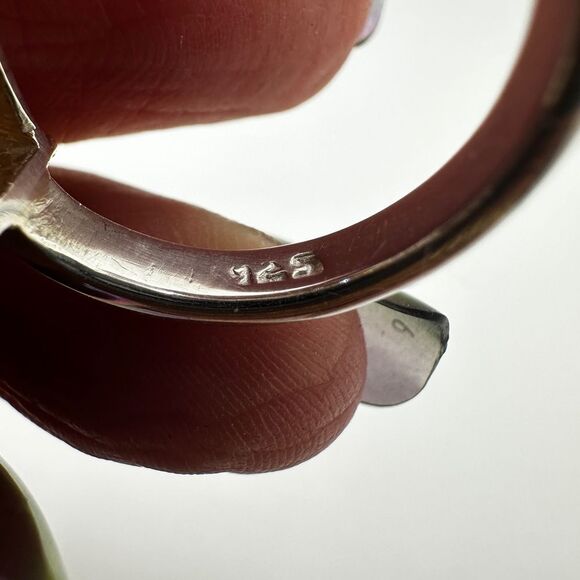 NWOT faceted cut Citrine and Prasiolite ring in 925 sterling silver! - Picture 4 of 9